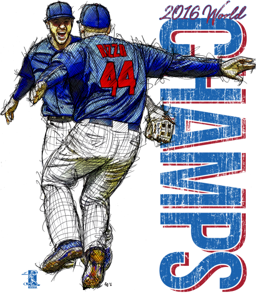 Anthony Rizzo Kris Bryant Champs B