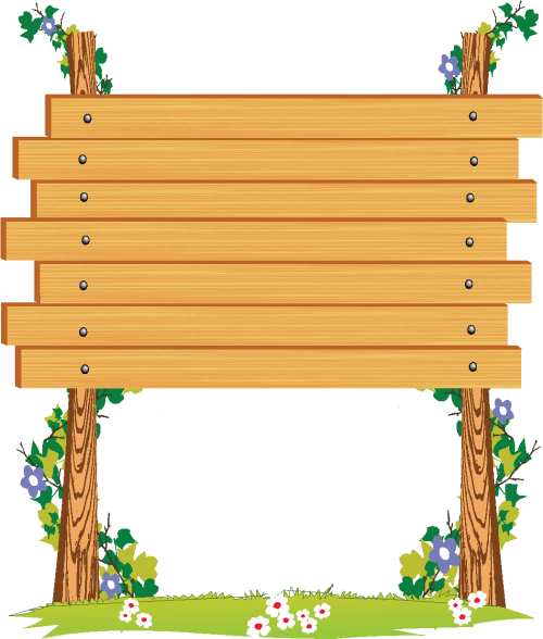 Wooden Signboard Clipart