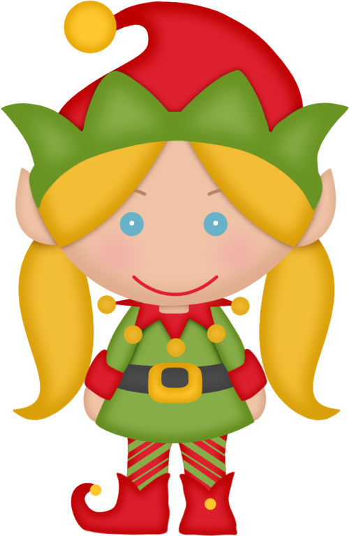 Elves Of The Helping Santa Clip Art Female Christmas Elf Clipart