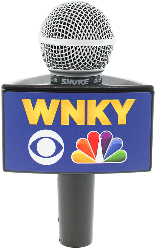 Wnky News Black Rycote Triangle Mic Flag News Mic Logo Png