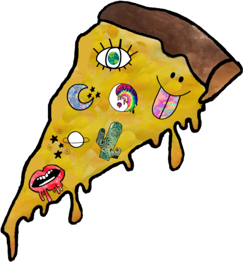 Trippy Pizza Illustration