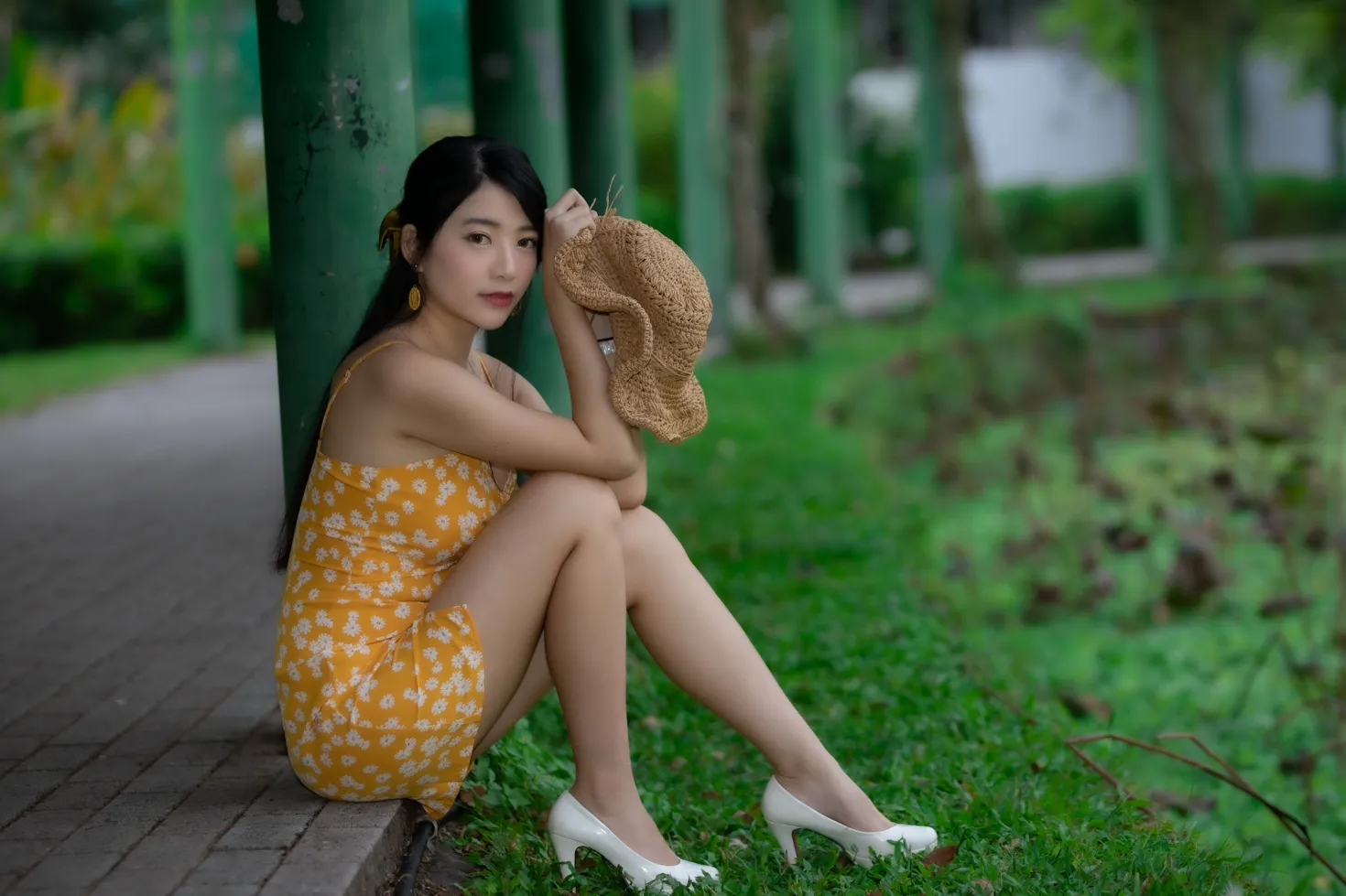 [街拍丝足] NO.170 湘芹 吊带连衣裙高跟美腿 #街拍丝足、美足#[48P]-003