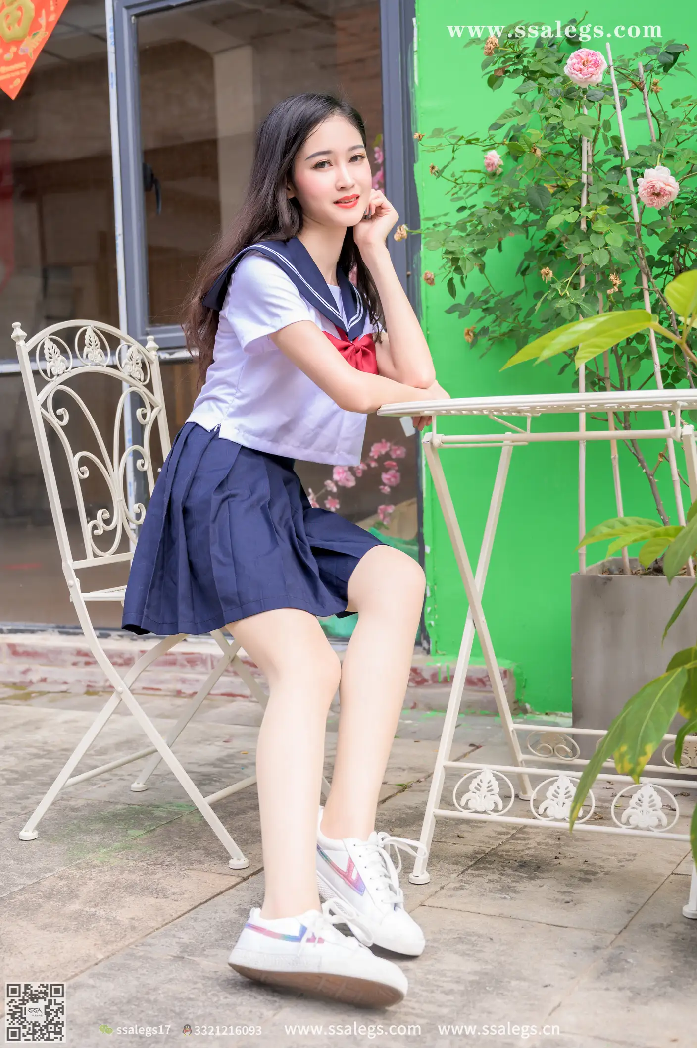 [SSA丝社] NO.422 漫漫白色jk制服肉丝写真(下)、丝社、美足#[134P]-054