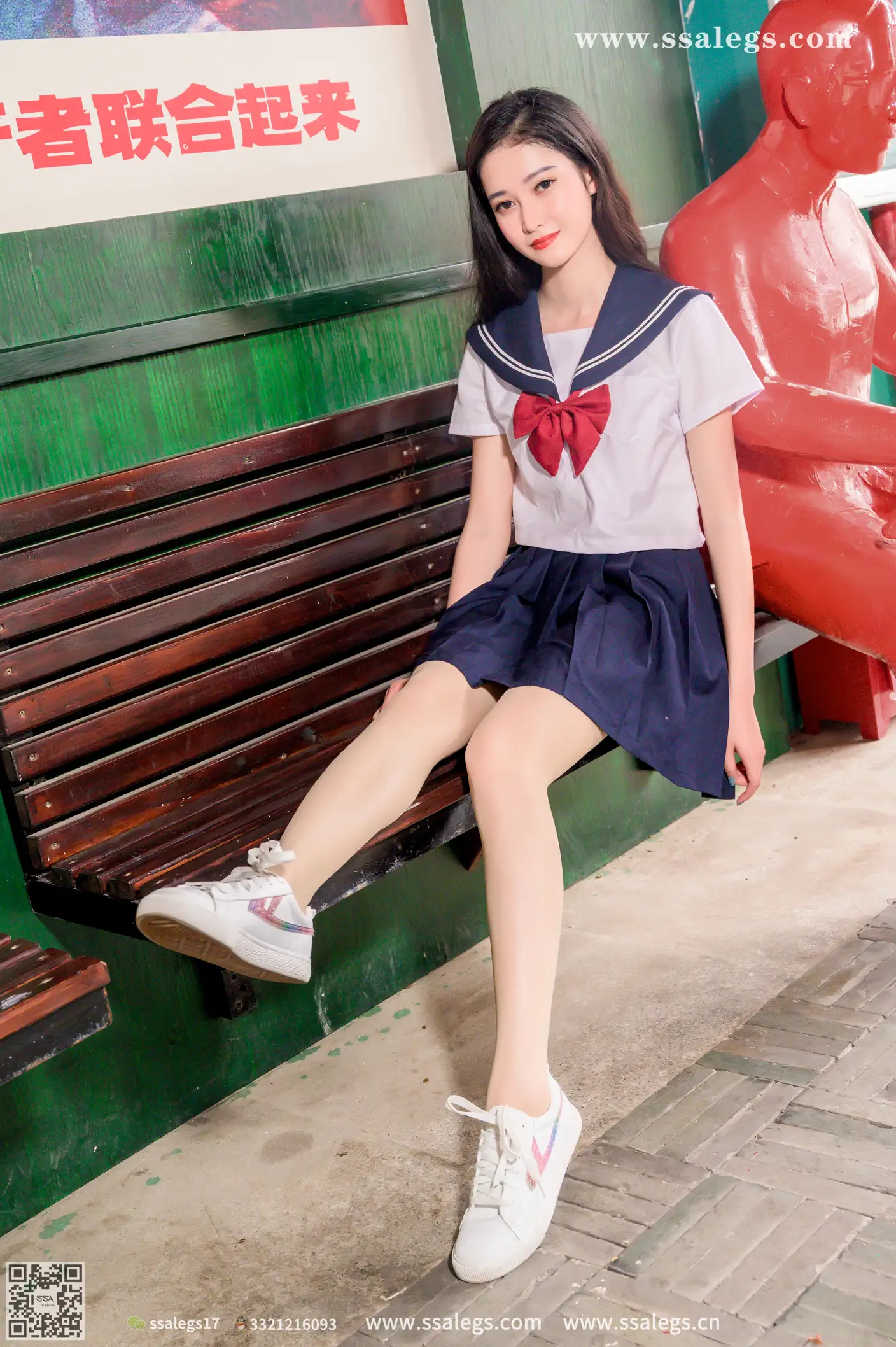 [SSA丝社] NO.422 漫漫白色jk制服肉丝写真(下)、丝社、美足#[134P]-082