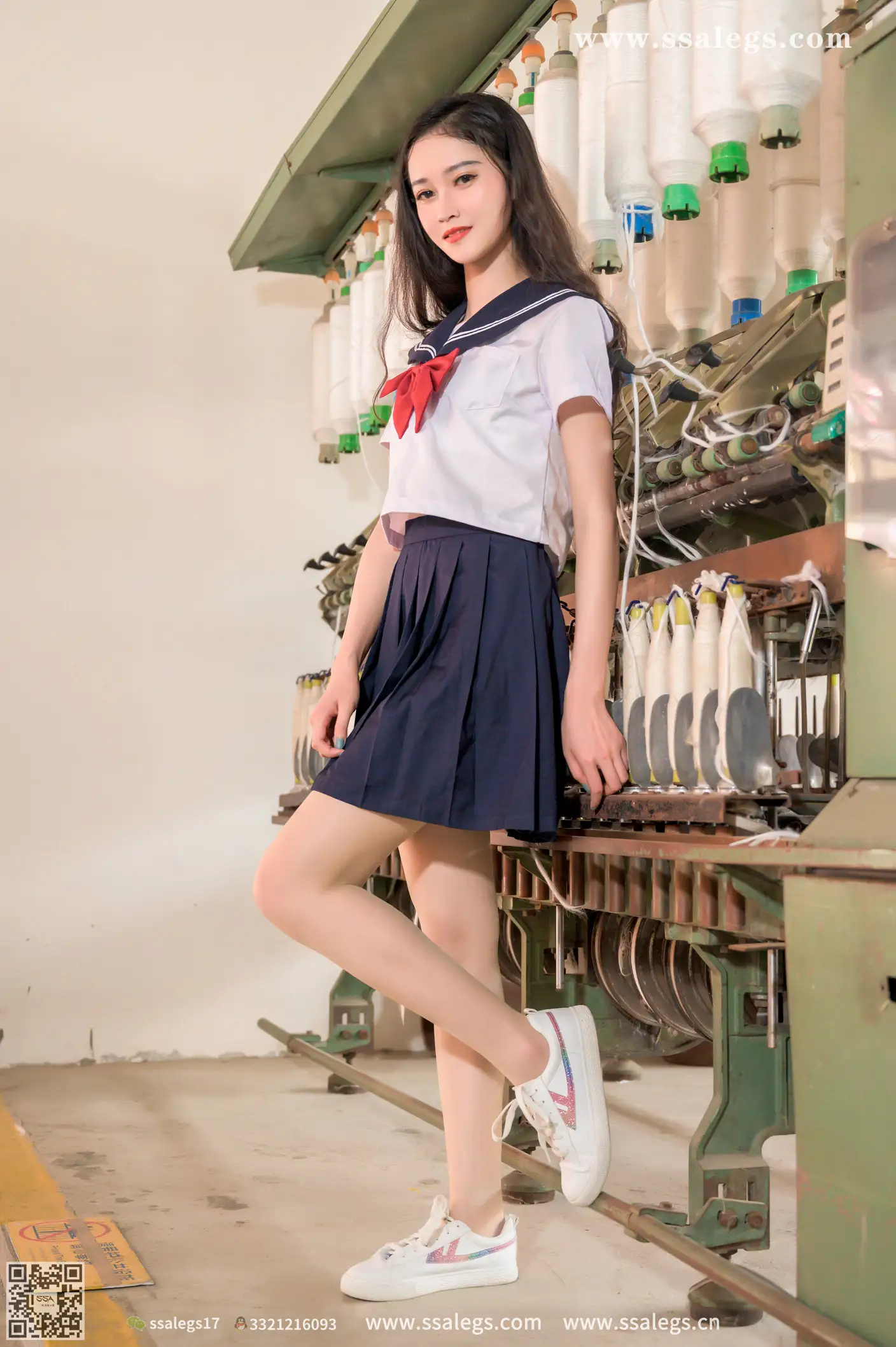 [SSA丝社] NO.422 漫漫白色jk制服肉丝写真(下)、丝社、美足#[134P]-039