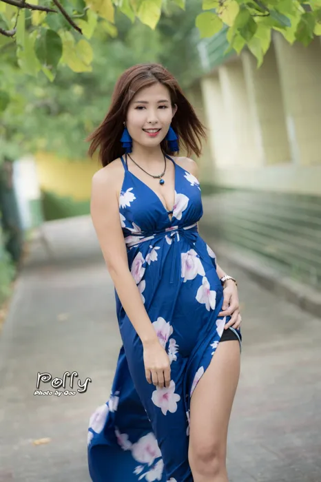 [街拍丝足] NO.052 Polly 高衩長裙 高跟美腿旅拍 #街拍丝足、美足#[60P]-006