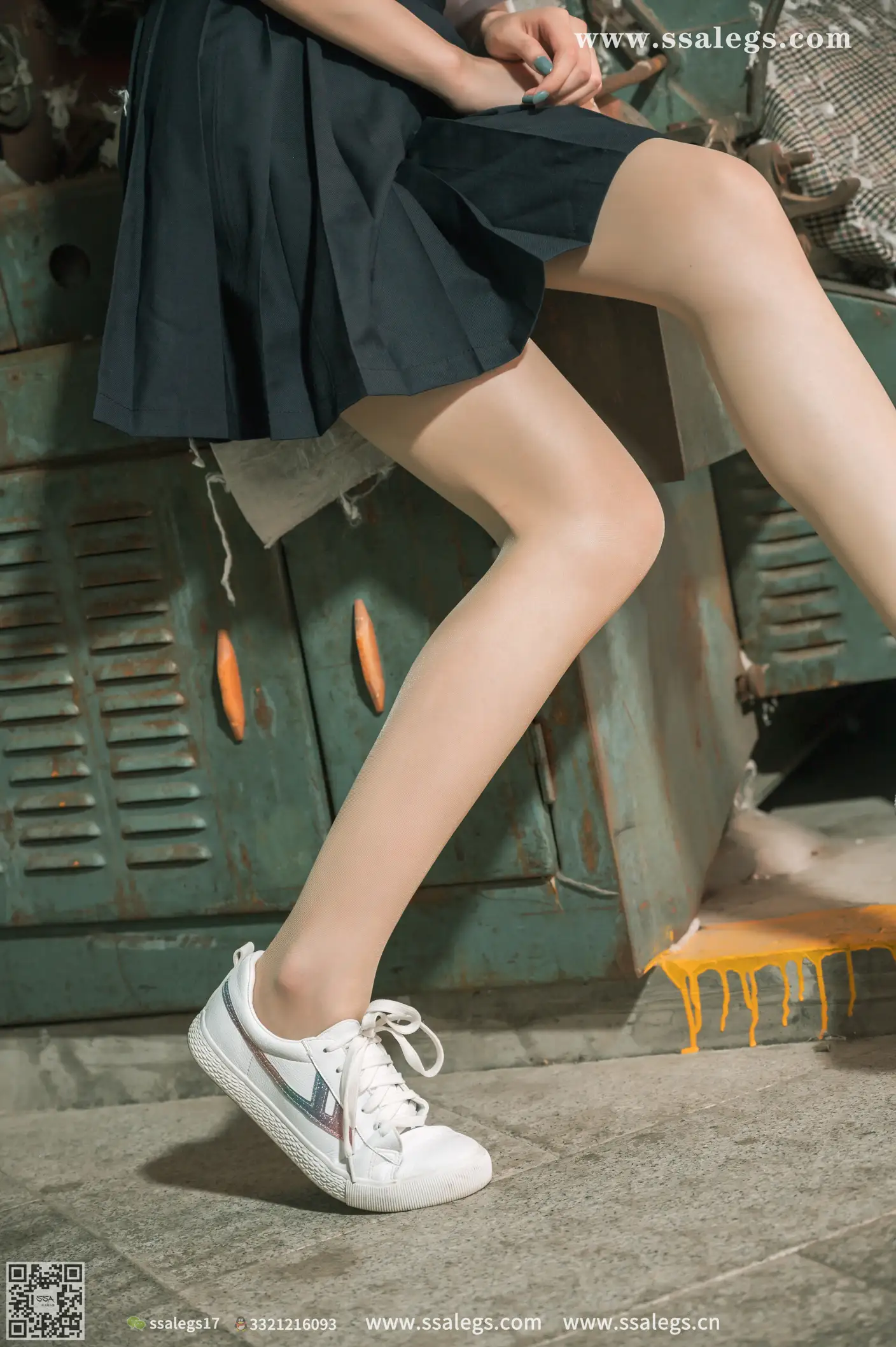[SSA丝社] NO.422 漫漫白色jk制服肉丝写真(下)、丝社、美足#[134P]-002