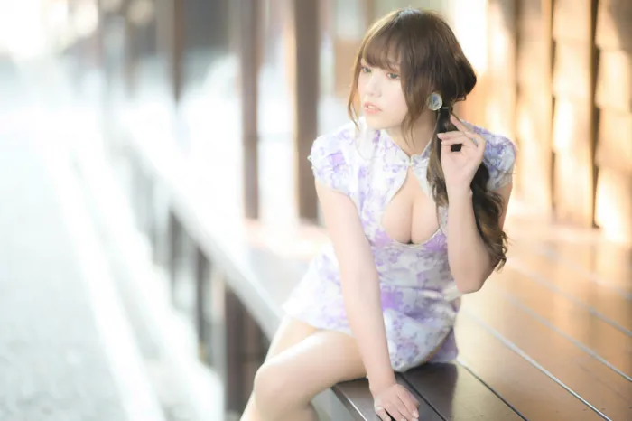 [街拍丝足] NO.040 Listening 旗袍絲襪高跟美腿外拍 #街拍丝足、美足#[87P]-064