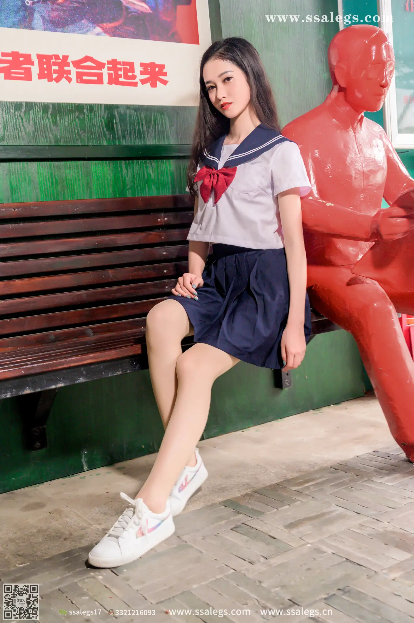 [SSA丝社] NO.422 漫漫白色jk制服肉丝写真(下)、丝社、美足#[134P]-073