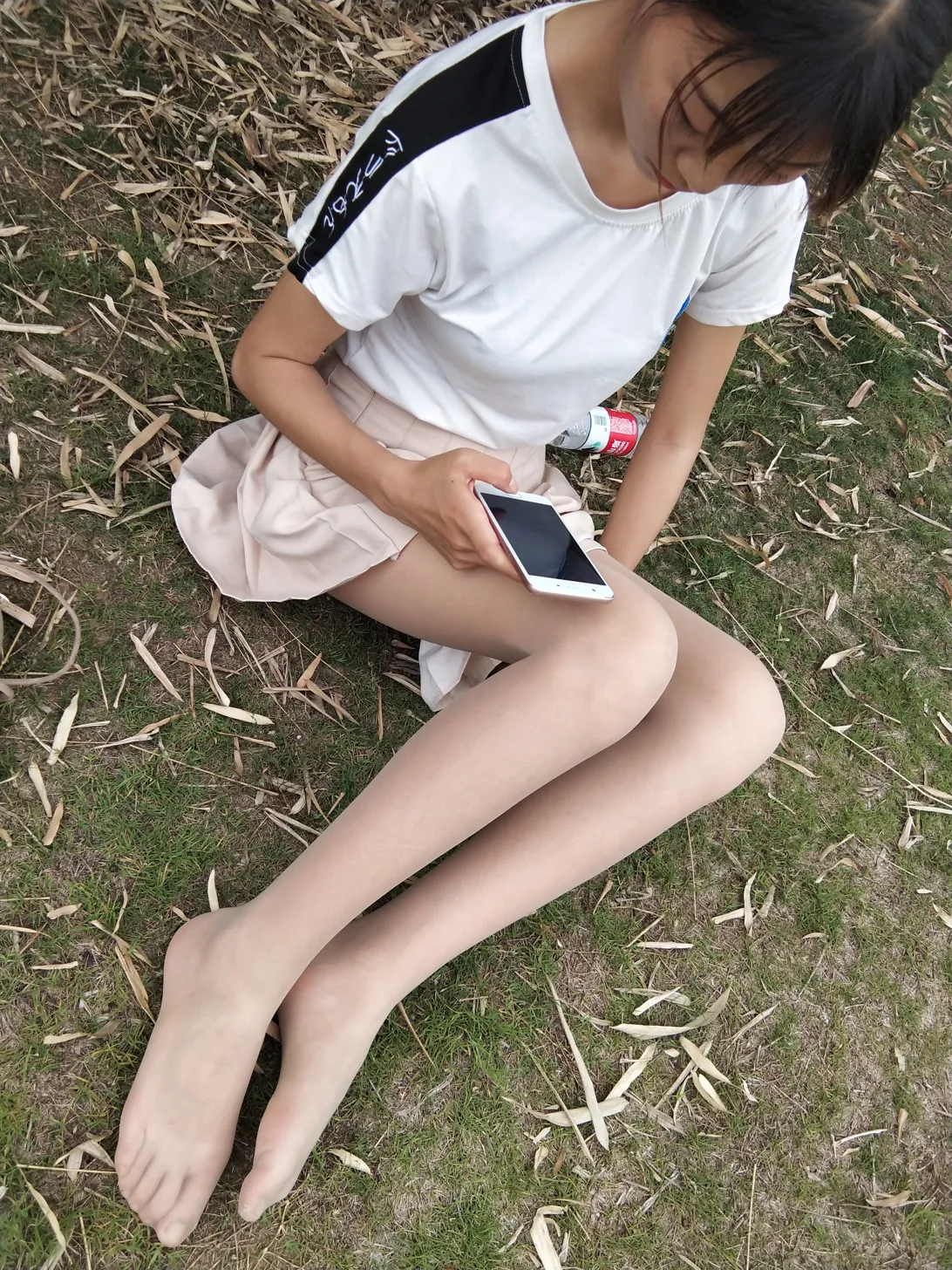 [街拍丝足] NO.016 肉丝绑带平底鞋 #街拍丝足、美足#[24P]-022