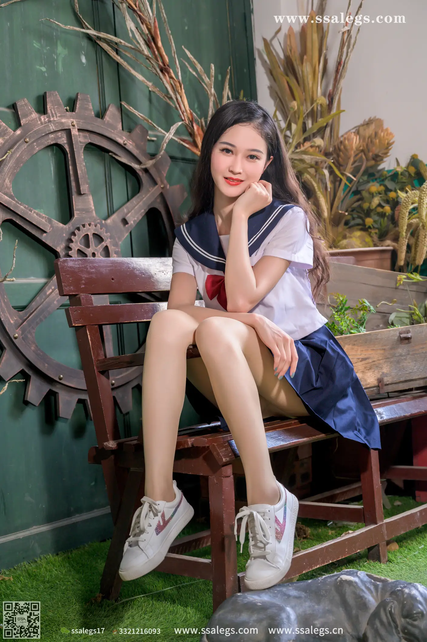 [SSA丝社] NO.421 漫漫白色jk制服肉丝写真(上)、丝社、美足#[135P]-029