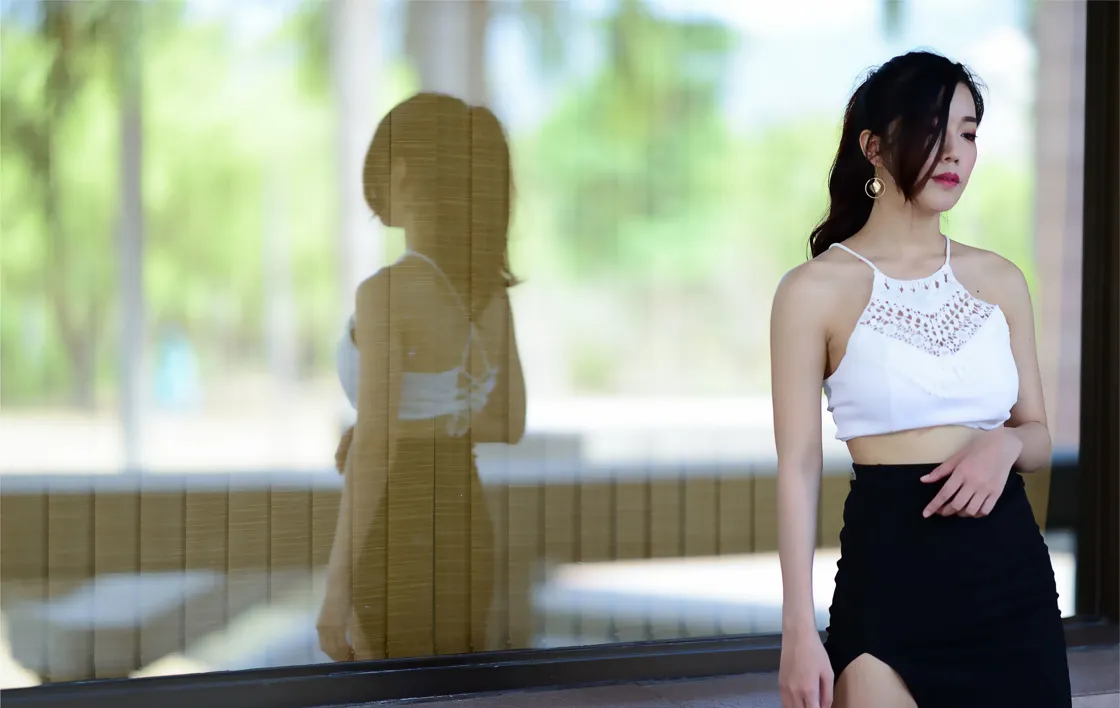 [街拍丝足] NO.162 莎莎 露肚高叉长裙高跟美腿 #街拍丝足、美足#[122P]-092