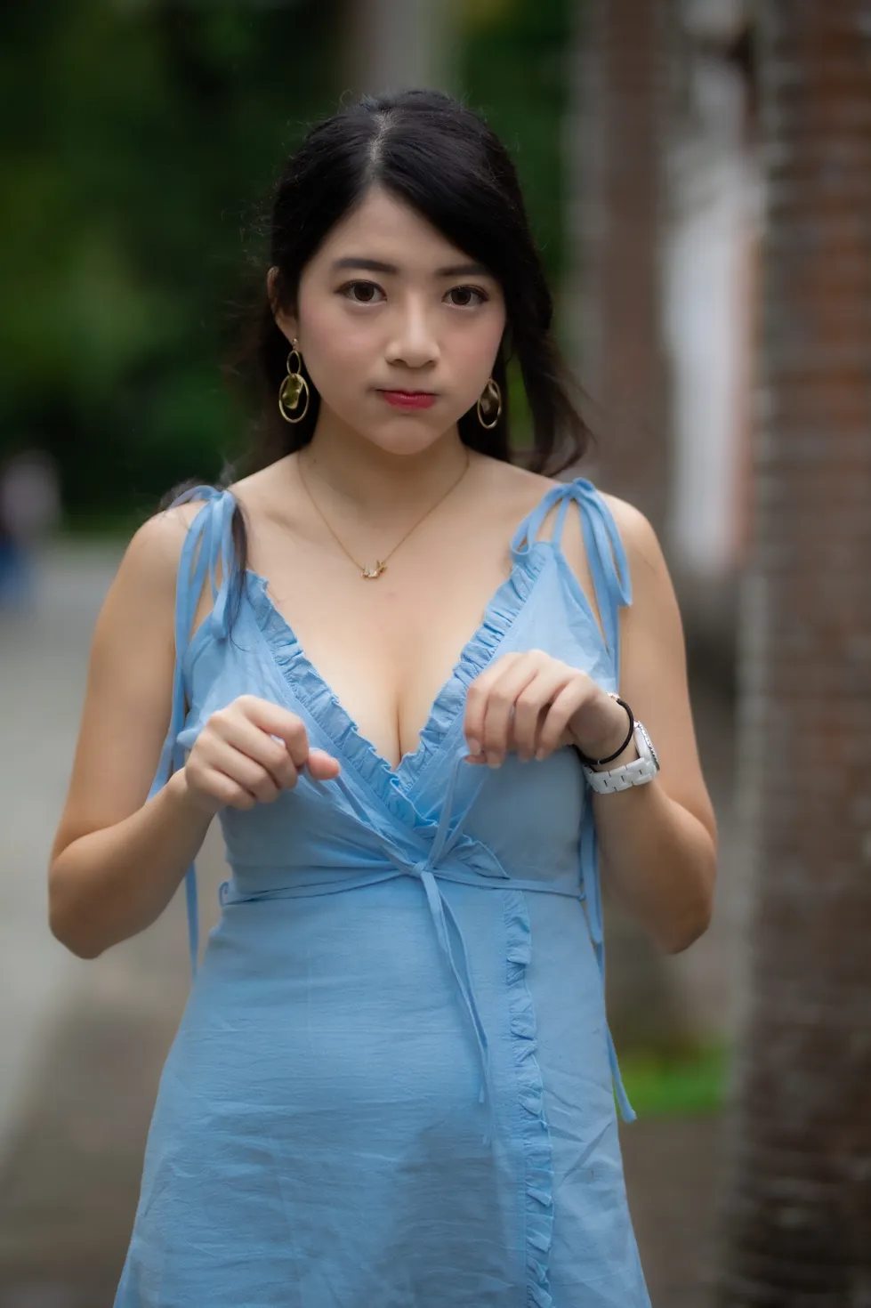 [街拍丝足] NO.170 湘芹 吊带连衣裙高跟美腿 #街拍丝足、美足#[48P]-034