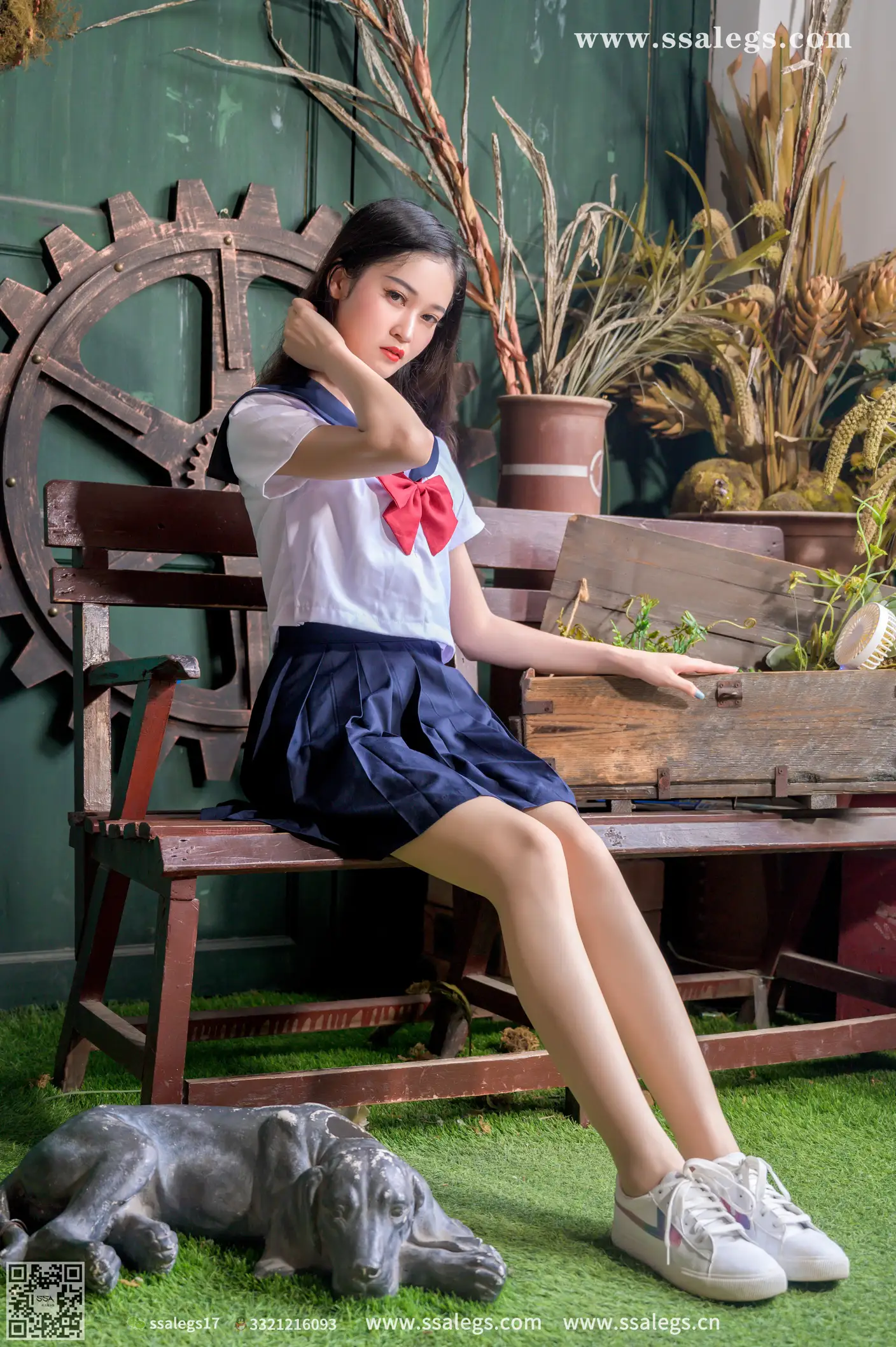 [SSA丝社] NO.421 漫漫白色jk制服肉丝写真(上)、丝社、美足#[135P]-019