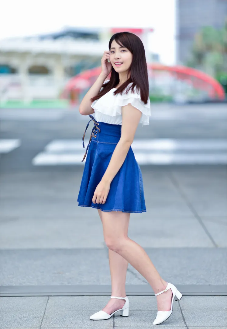[街拍丝足] NO.168 姍姍 牛仔短裙涼高美腿 #街拍丝足、美足#[35P]-013