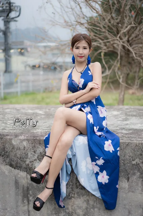 [街拍丝足] NO.052 Polly 高衩長裙 高跟美腿旅拍 #街拍丝足、美足#[60P]-037
