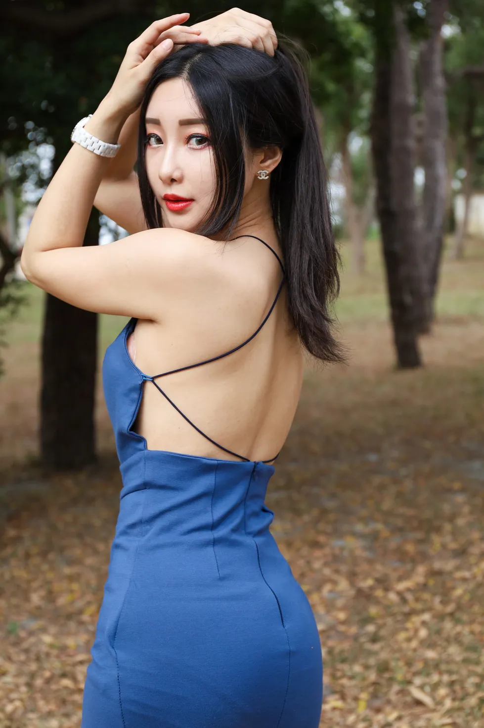 [街拍丝足] NO.165 吴采婕 吊带连衣短裙凉高美腿 #街拍丝足、美足#[50P]-022
