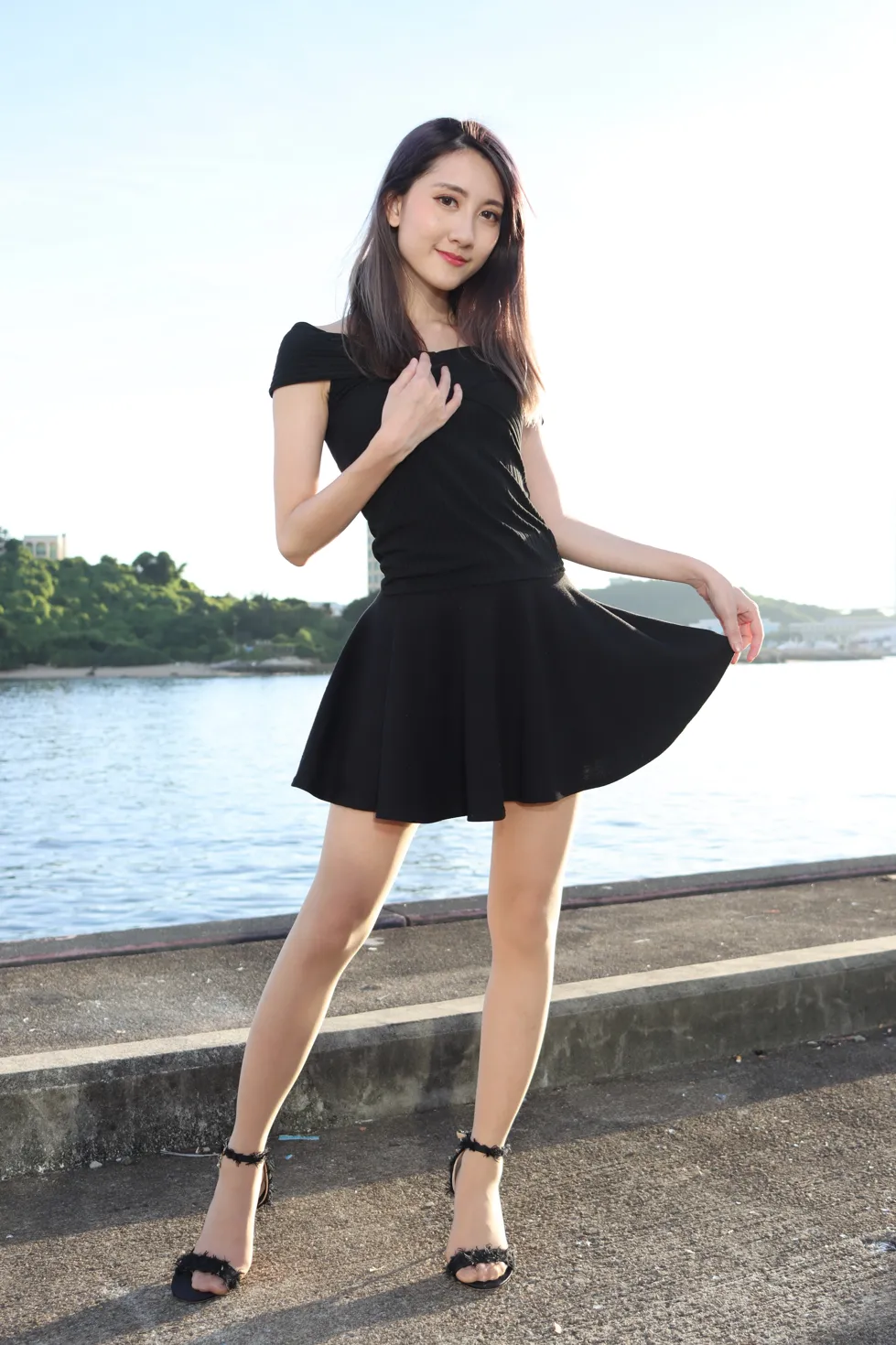 [街拍丝足] NO.140 Elaine Chung 连衣裙丝袜凉高美腿 #街拍丝足、美足#[73P]-052
