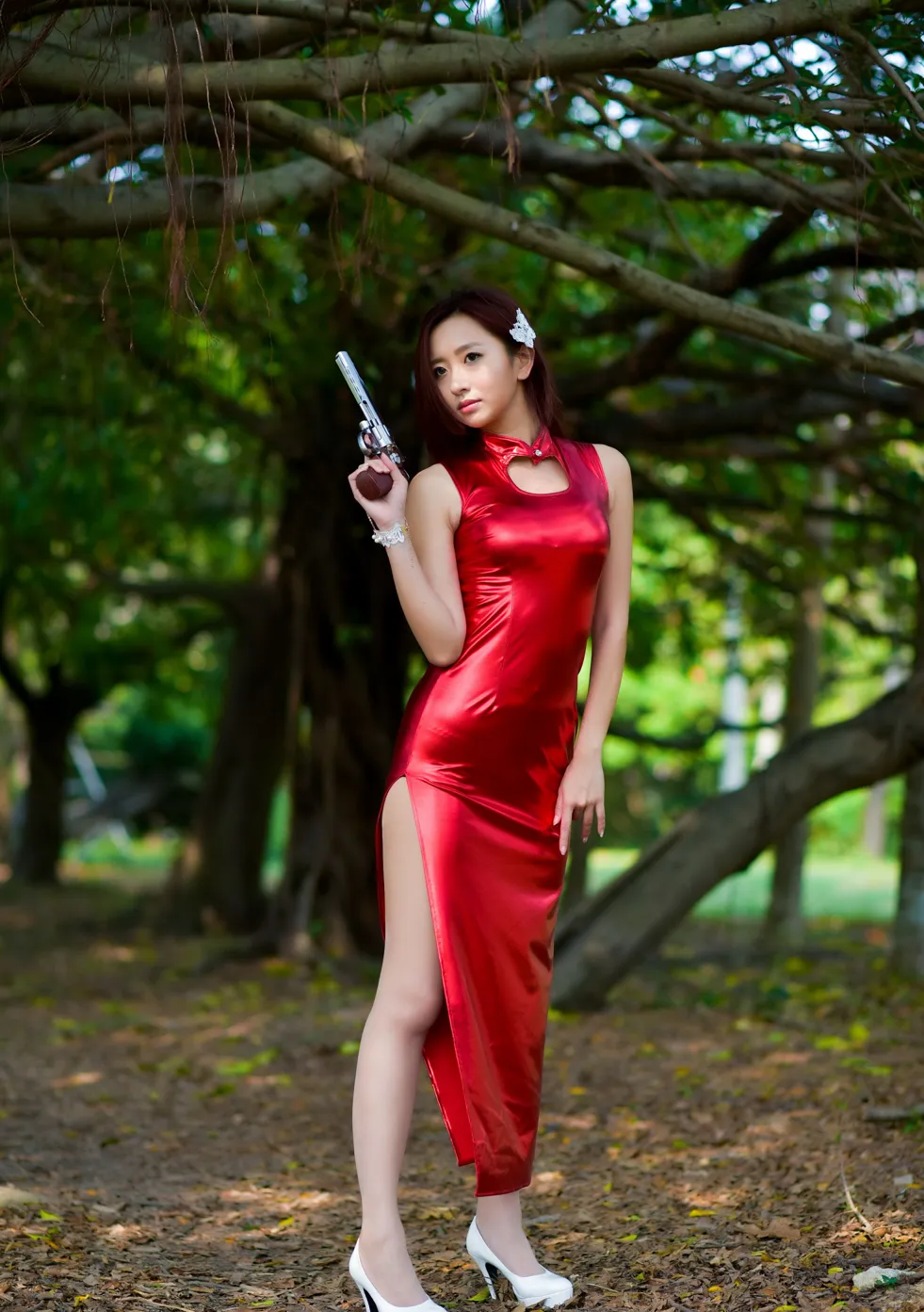 [街拍丝足] NO.172 名婷 高衩长裙高跟丝袜美腿 #街拍丝足、美足#[103P]-030