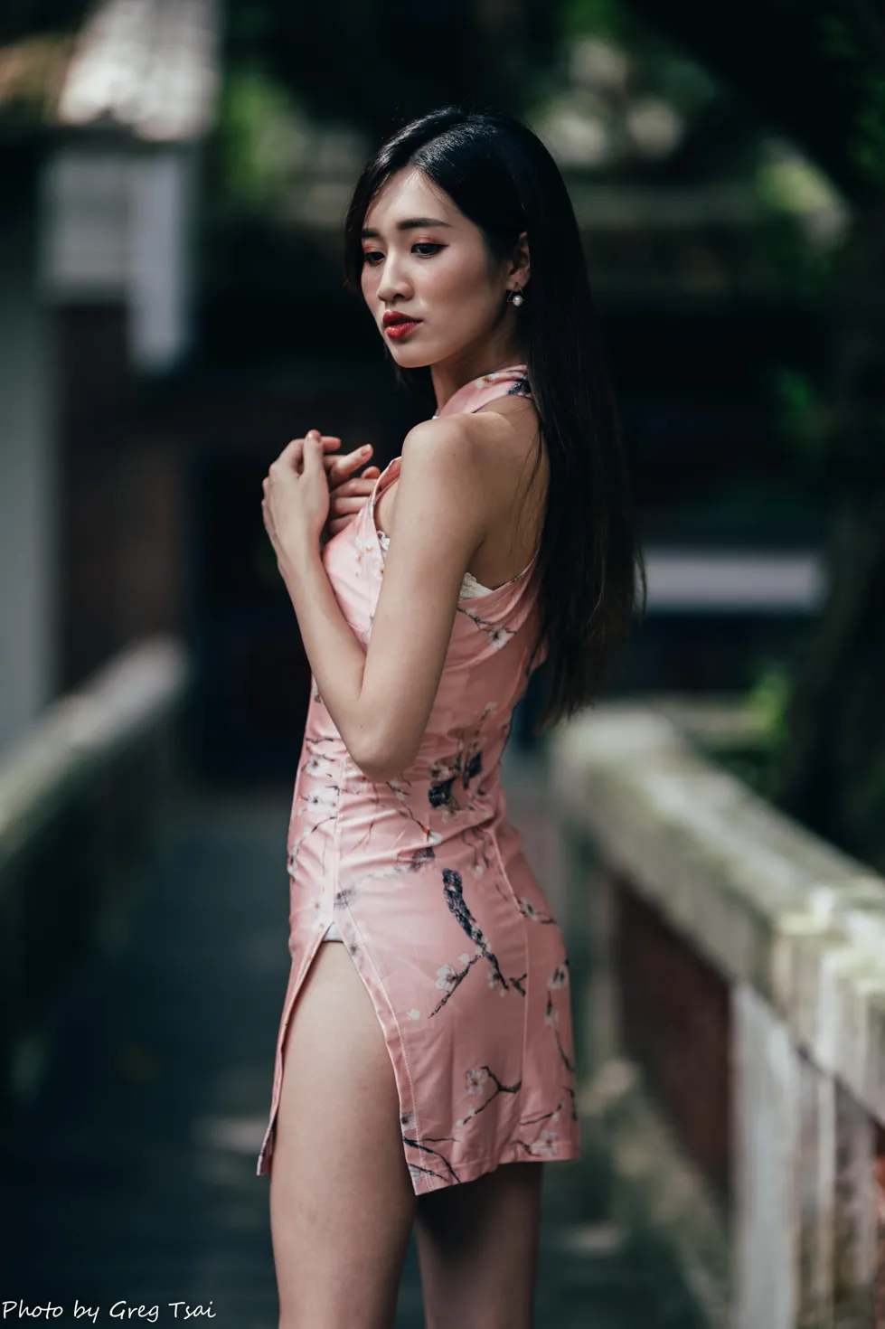 [街拍丝足] NO.138 张筠 粉色短旗袍丝袜高跟美腿 #街拍丝足、美足#[36P]-034