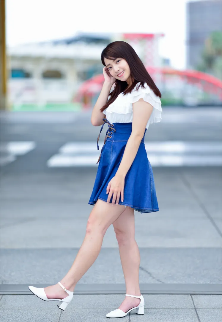 [街拍丝足] NO.168 姍姍 牛仔短裙涼高美腿 #街拍丝足、美足#[35P]-003