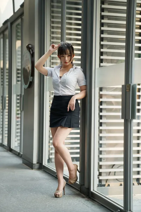 [街拍丝足] NO.078  陈家琳 OL短裙 高跟美腿外拍 #街拍丝足、美足#[100P]-005