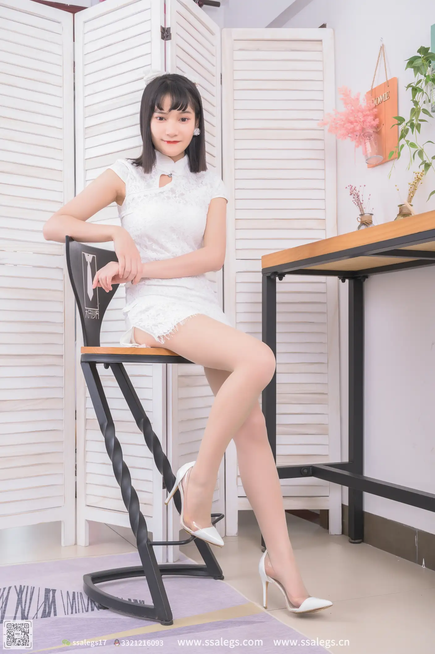 [SSA丝社] NO.505 冰冰 旗袍肉丝袜写真（上)、丝社、美足#[134P]-003