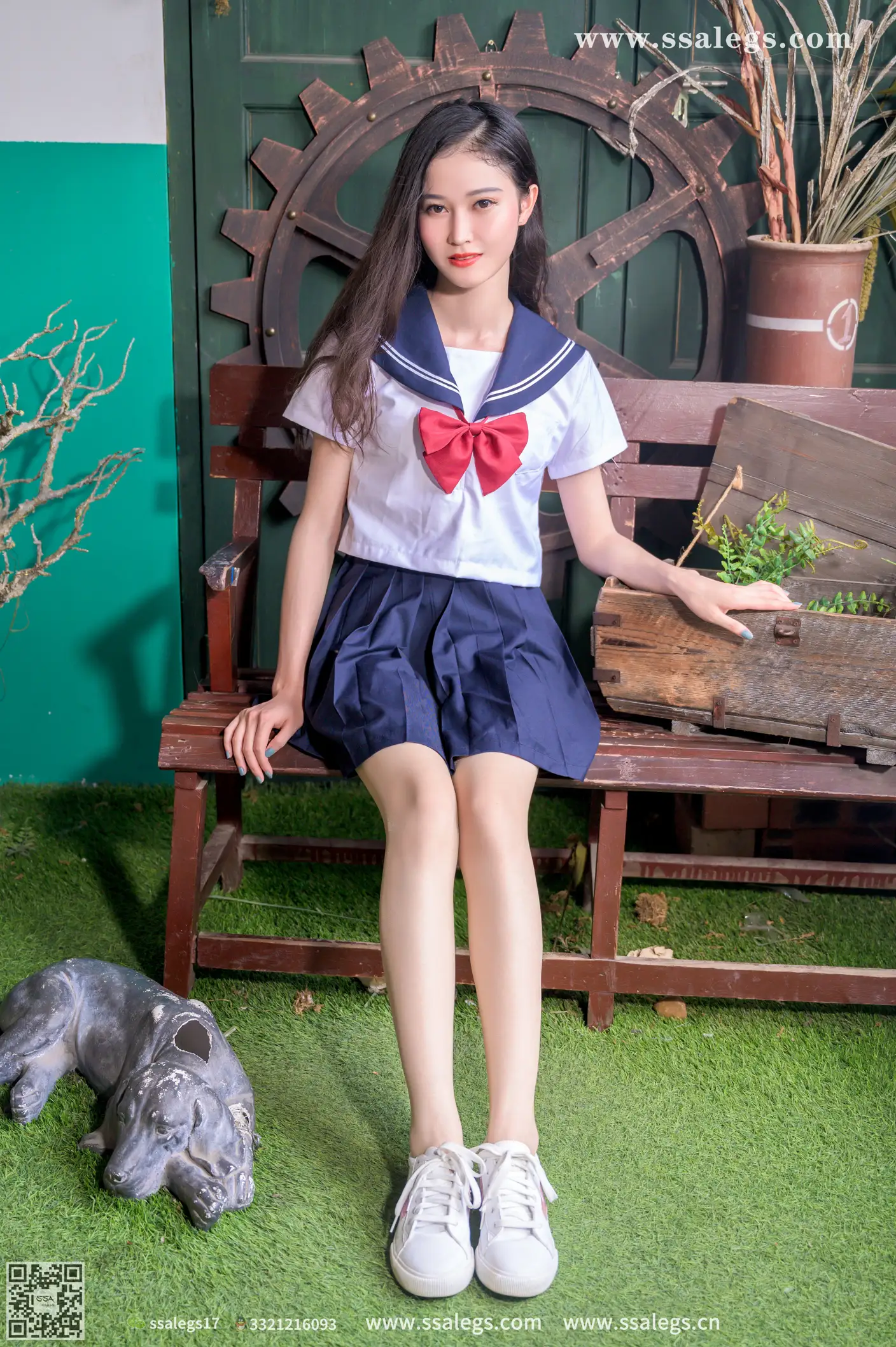 [SSA丝社] NO.421 漫漫白色jk制服肉丝写真(上)、丝社、美足#[135P]-017