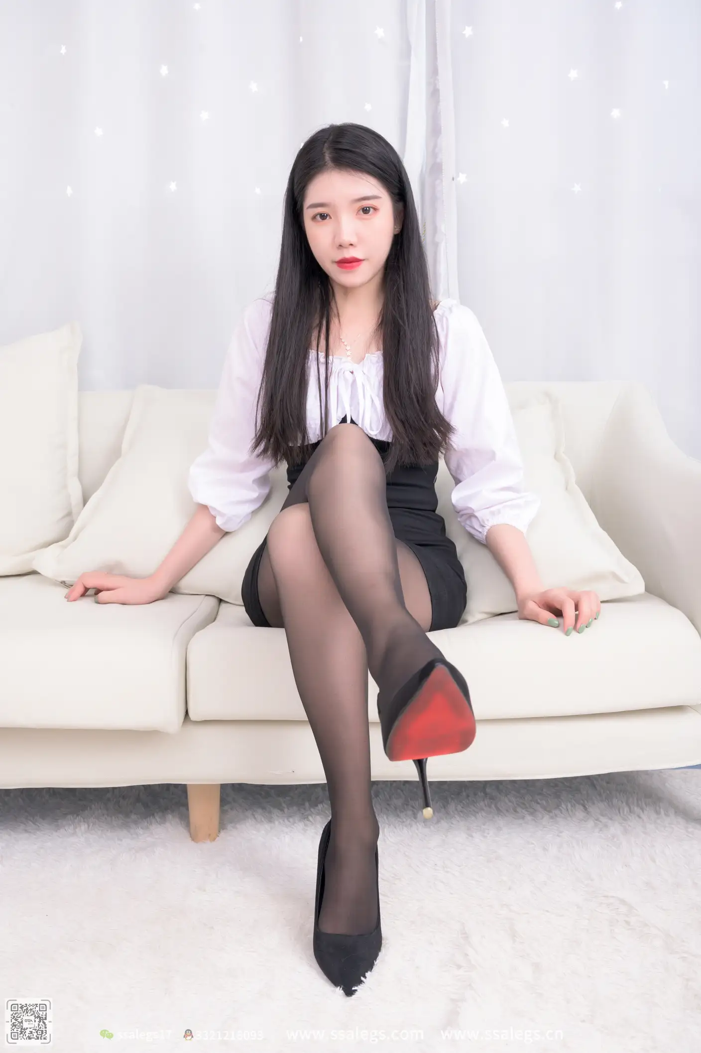 [SSA丝社] NO.516 秋秋 黑丝写真（上)、丝社、美足#[122P]-096
