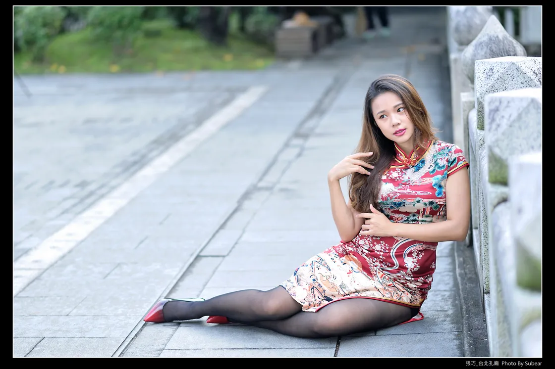 [街拍丝足] NO.098 张巧 旗袍黑丝高跟美腿 #街拍丝足、美足#[54P]-029