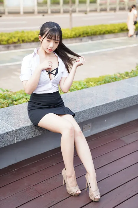 [街拍丝足] NO.078  陈家琳 OL短裙 高跟美腿外拍 #街拍丝足、美足#[100P]-034