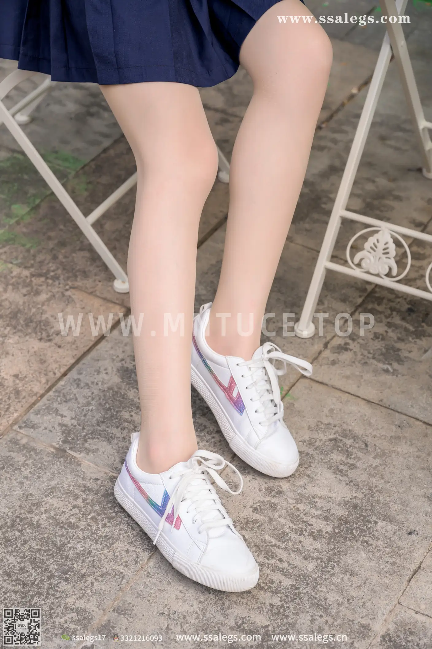 [SSA丝社] NO.422 漫漫白色jk制服肉丝写真(下)、丝社、美足#[134P]-056