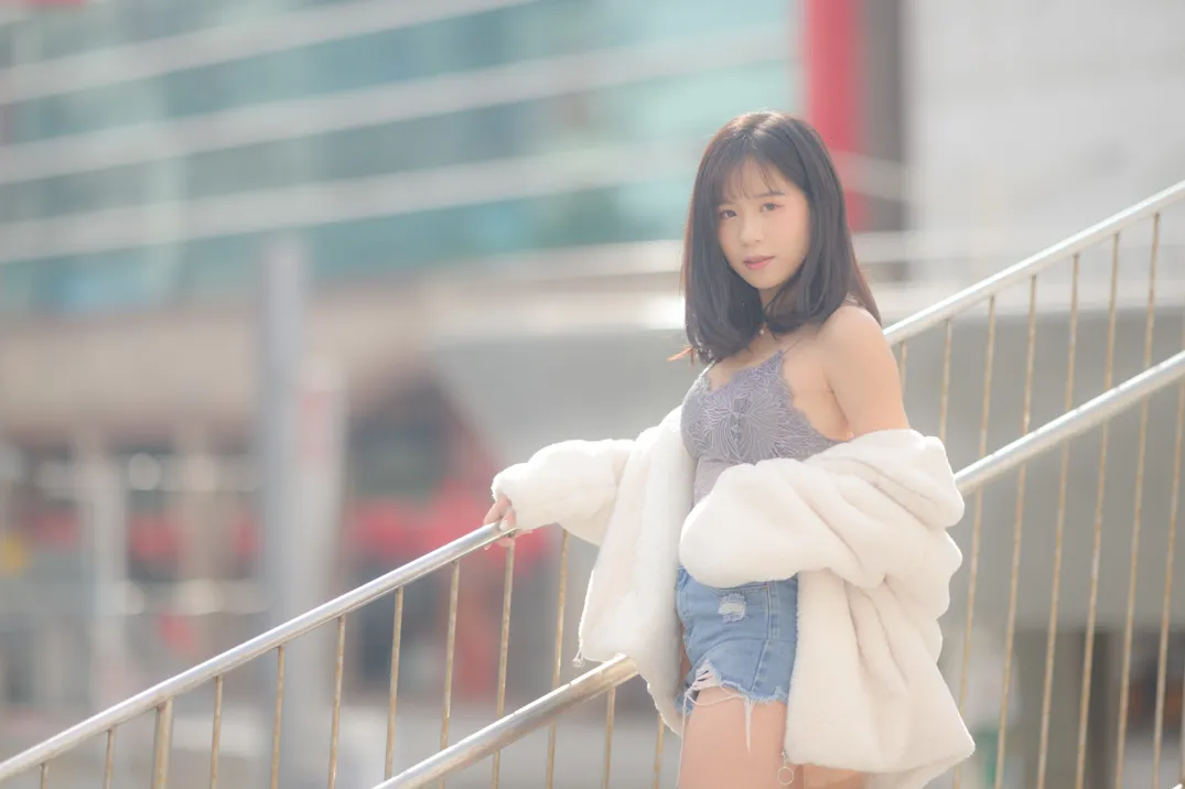 [街拍丝足] NO.215 YoYo 牛仔短裤长靴 #街拍丝足、美足#[109P]-032