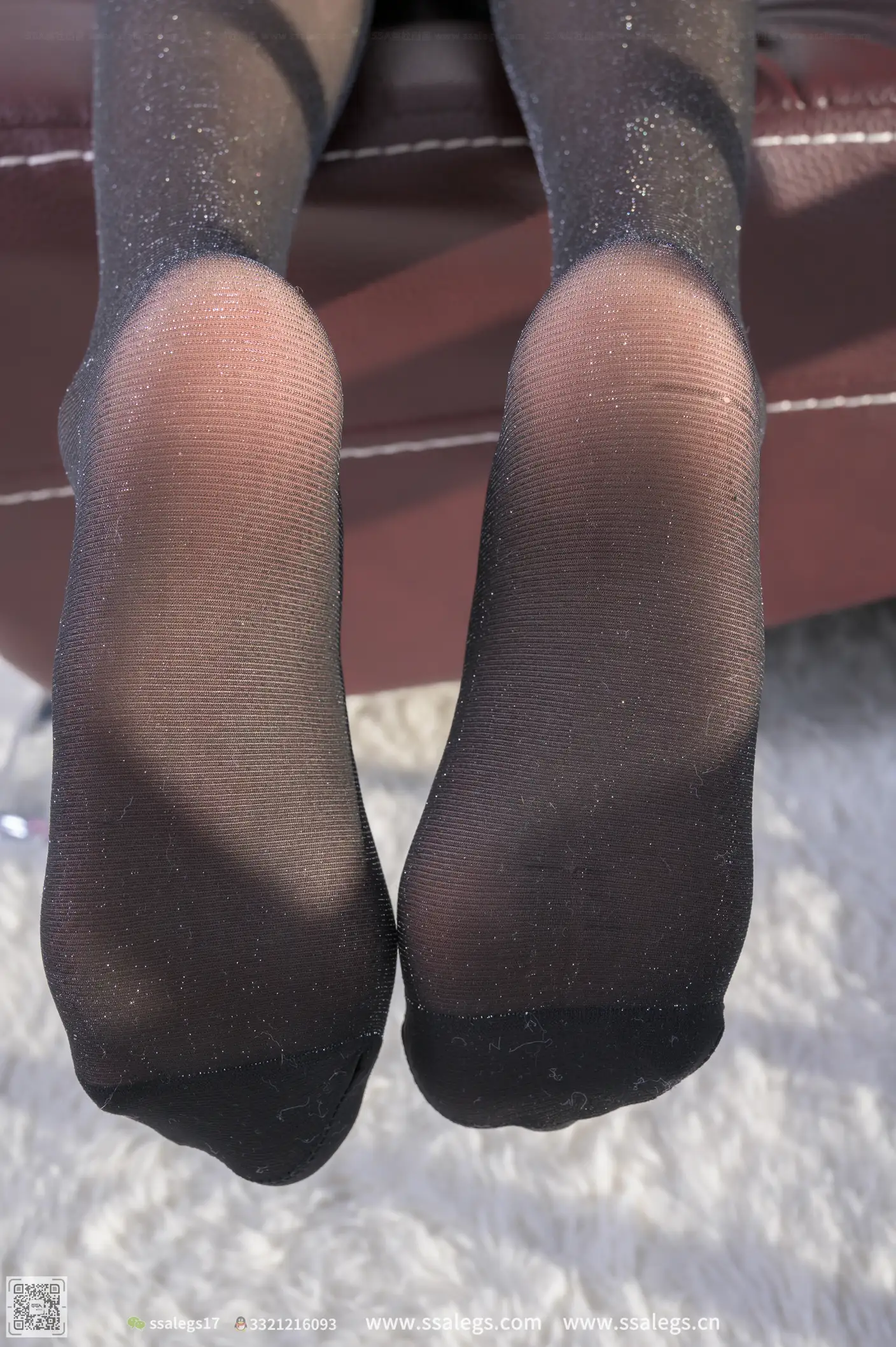 [SSA丝社] NO.502 素素 闪亮黑丝袜写真（下)、丝社、美足#[123P]-039