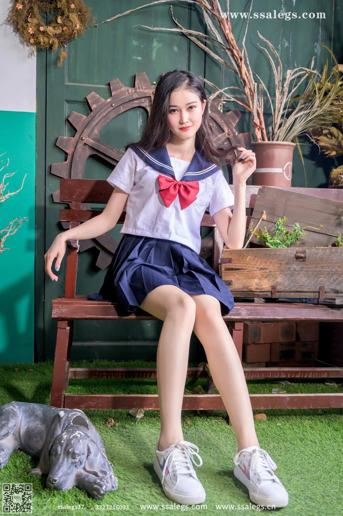 [SSA丝社] NO.421 漫漫白色jk制服肉丝写真(上)、丝社、美足#[135P]-007