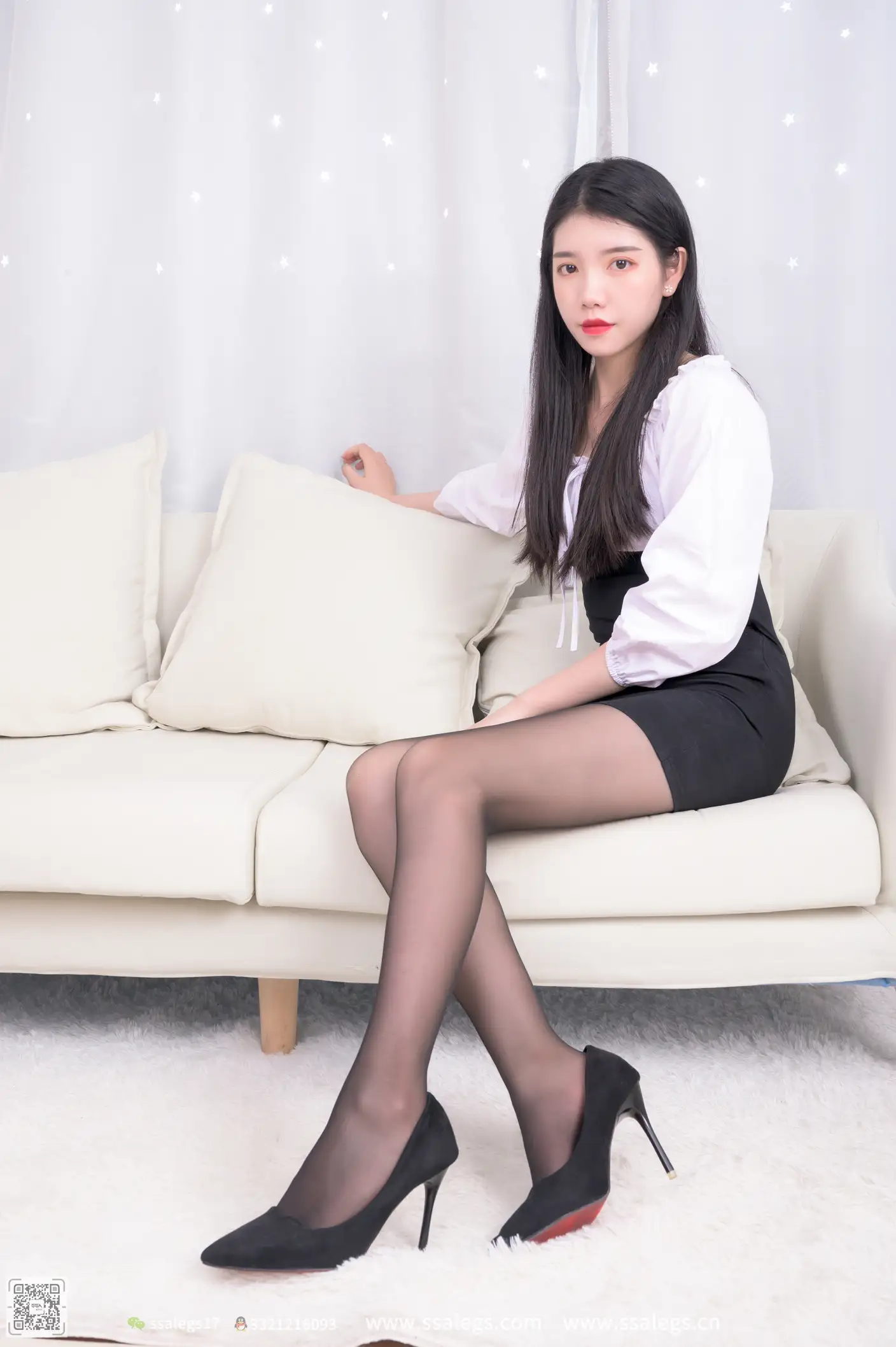 [SSA丝社] NO.516 秋秋 黑丝写真（上)、丝社、美足#[122P]-058