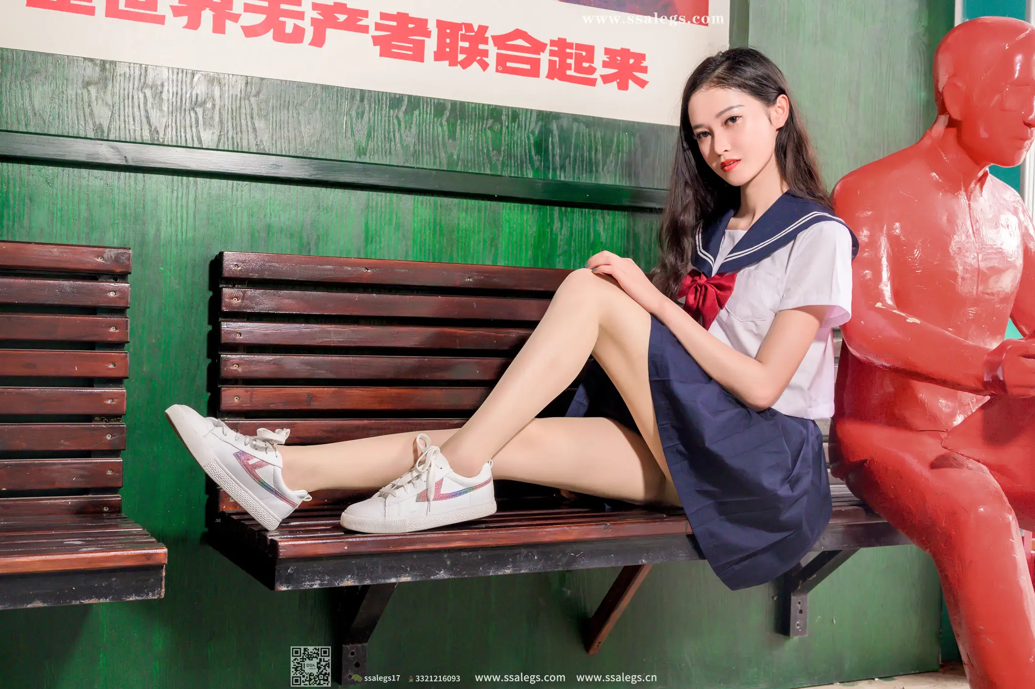 [SSA丝社] NO.422 漫漫白色jk制服肉丝写真(下)、丝社、美足#[134P]-074