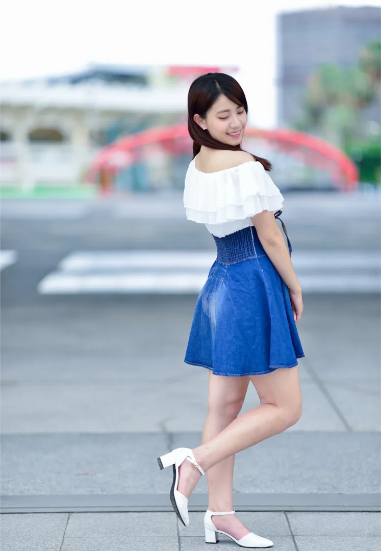 [街拍丝足] NO.168 姍姍 牛仔短裙涼高美腿 #街拍丝足、美足#[35P]-014