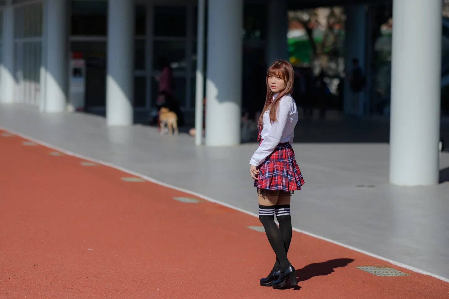[街拍丝足] NO.233 学生制服高跟 #街拍丝足、美足#[157P]-004