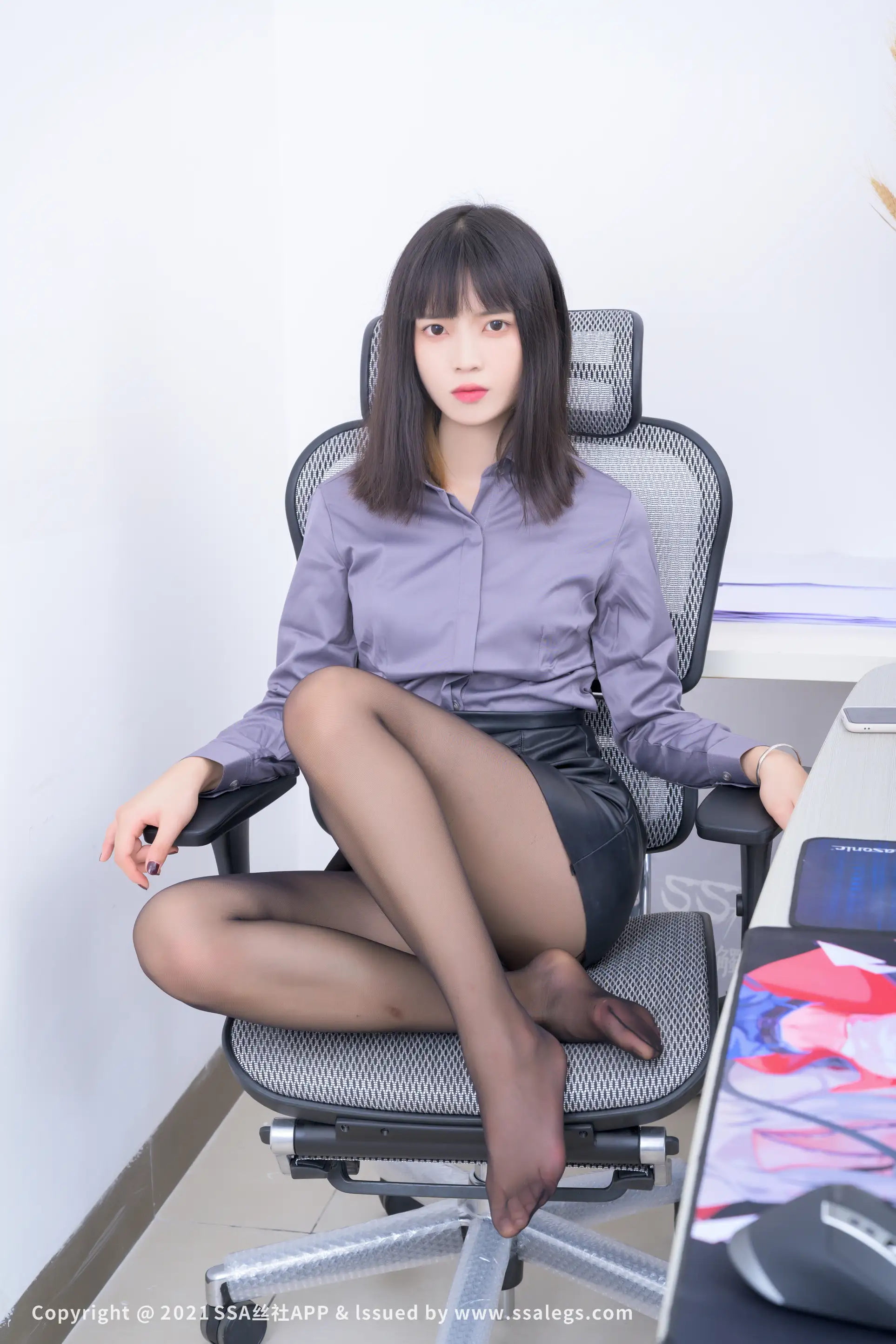 [SSA丝社] NO.749 模特丹丹的黑丝袜OL(下)#[123P]-028