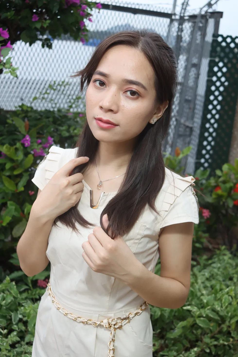 [街拍丝足] NO.107 Vency Shen 米色连衣裙丝袜高跟美腿 #街拍丝足、美足#[70P]-036