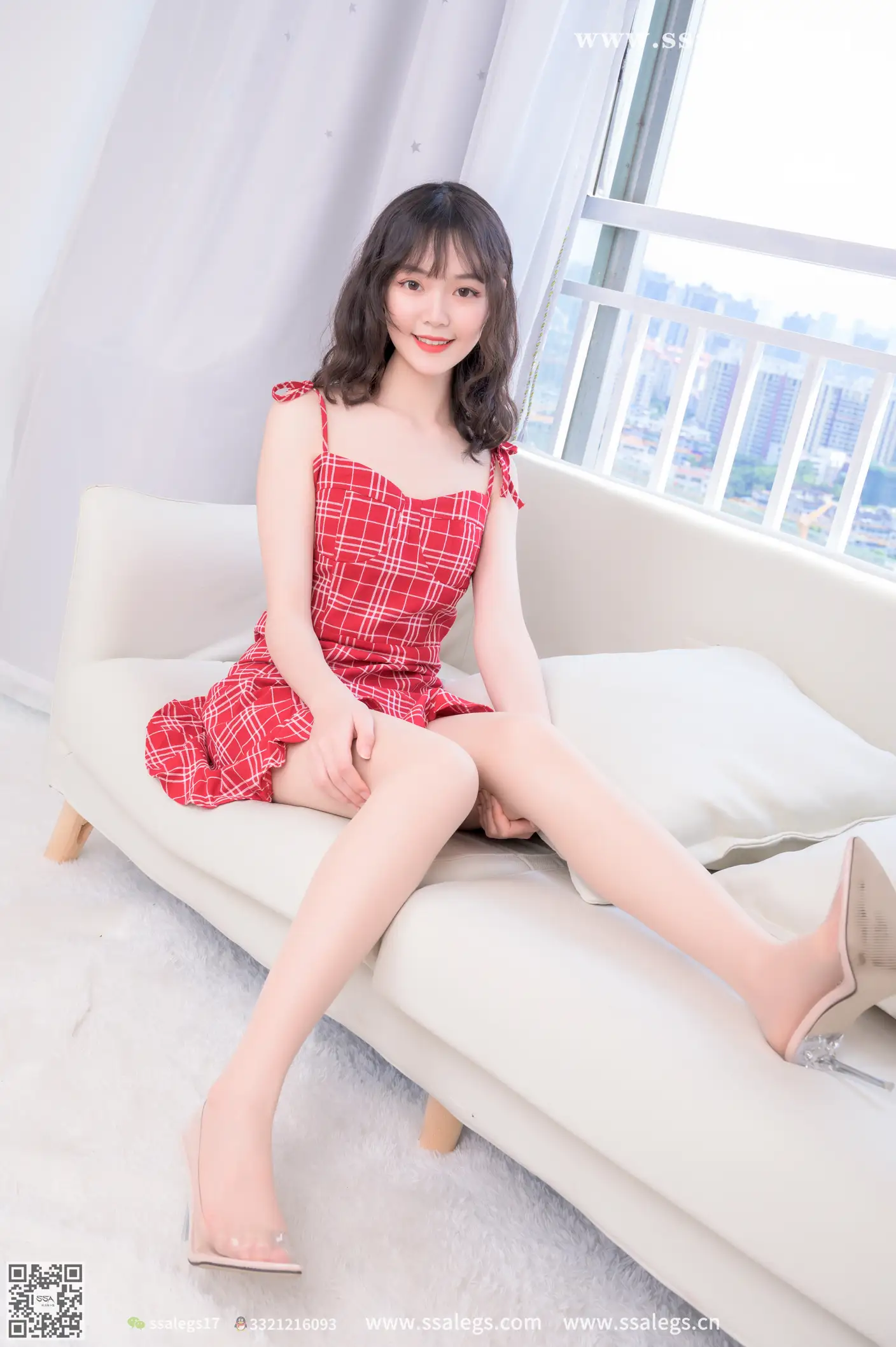[SSA丝社] NO.415 阳阳我的红格子短裙(上)、丝社、美足#[112P]-054