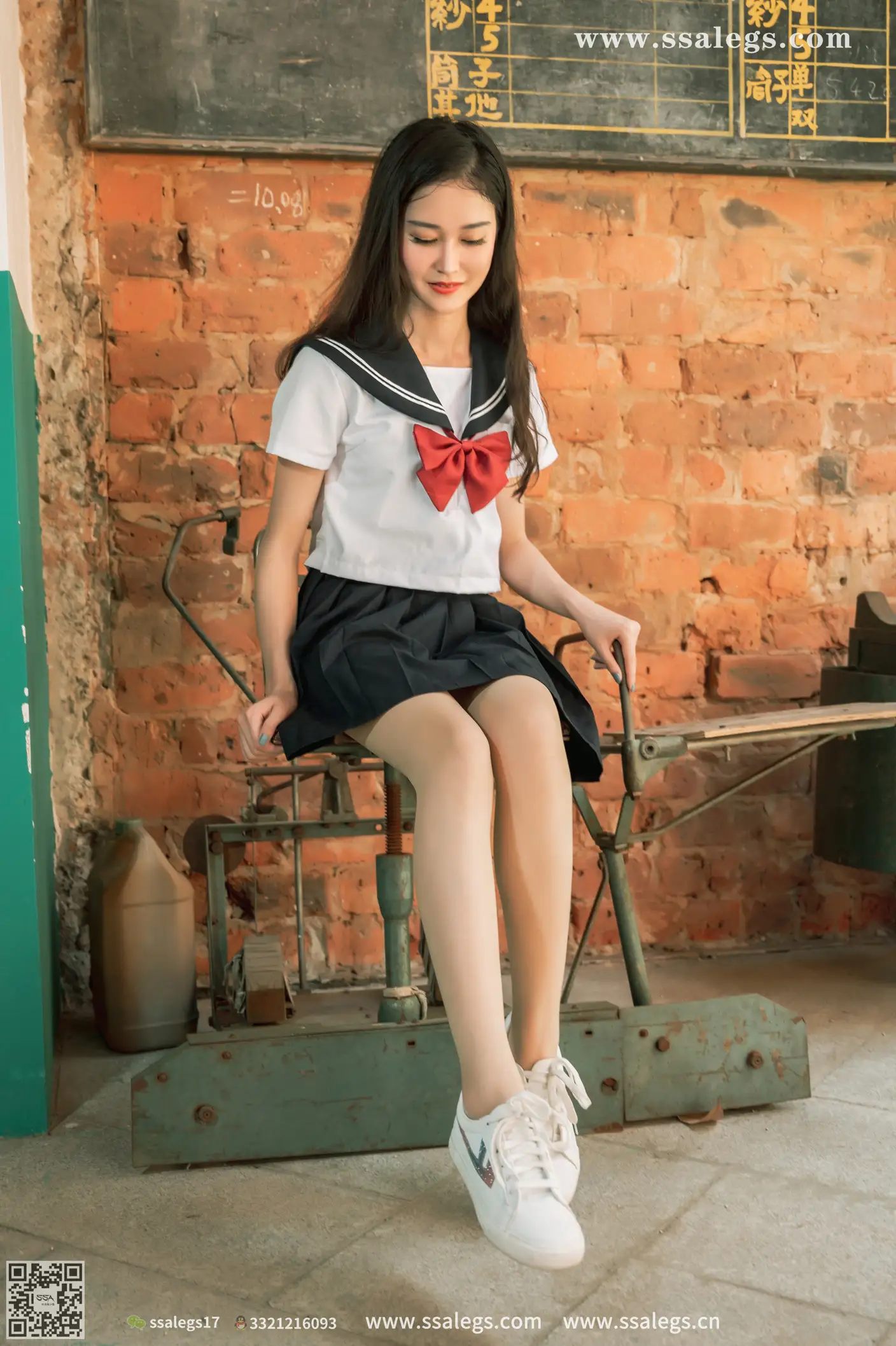 [SSA丝社] NO.422 漫漫白色jk制服肉丝写真(下)、丝社、美足#[134P]-046