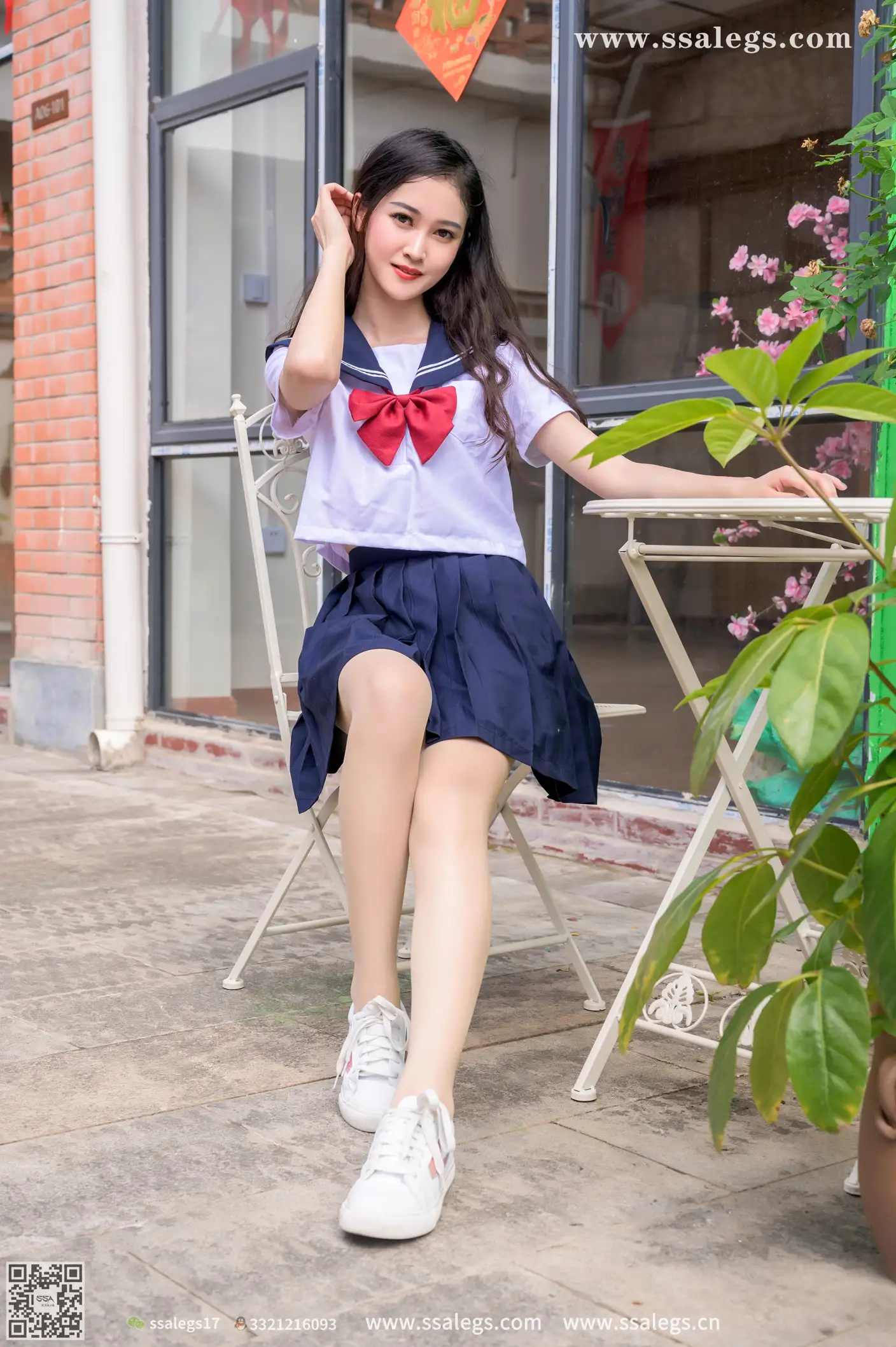 [SSA丝社] NO.422 漫漫白色jk制服肉丝写真(下)、丝社、美足#[134P]-057
