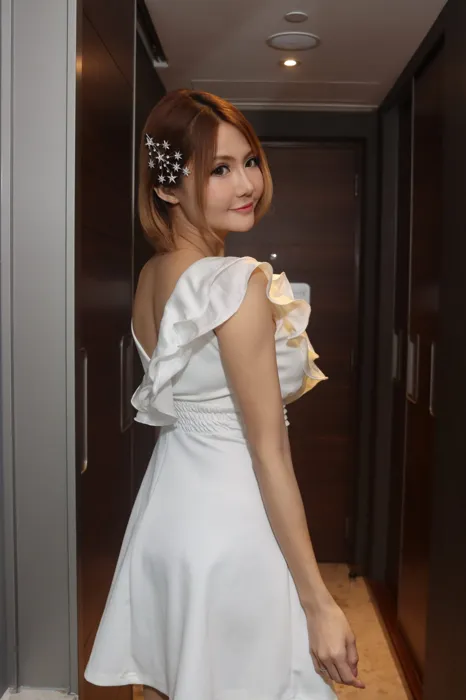 [街拍丝足] NO.092 Memi 白色短禮服 高跟美腿外拍 #街拍丝足、美足#[95P]-031