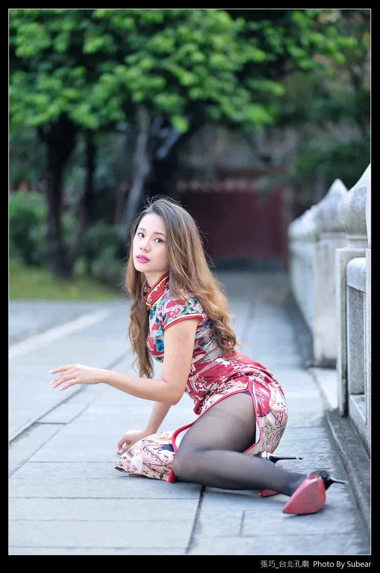 [街拍丝足] NO.098 张巧 旗袍黑丝高跟美腿 #街拍丝足、美足#[54P]-031