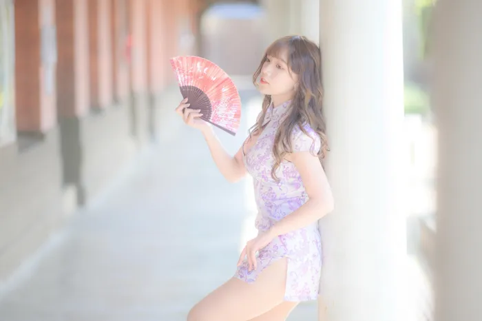 [街拍丝足] NO.040 Listening 旗袍絲襪高跟美腿外拍 #街拍丝足、美足#[87P]-005
