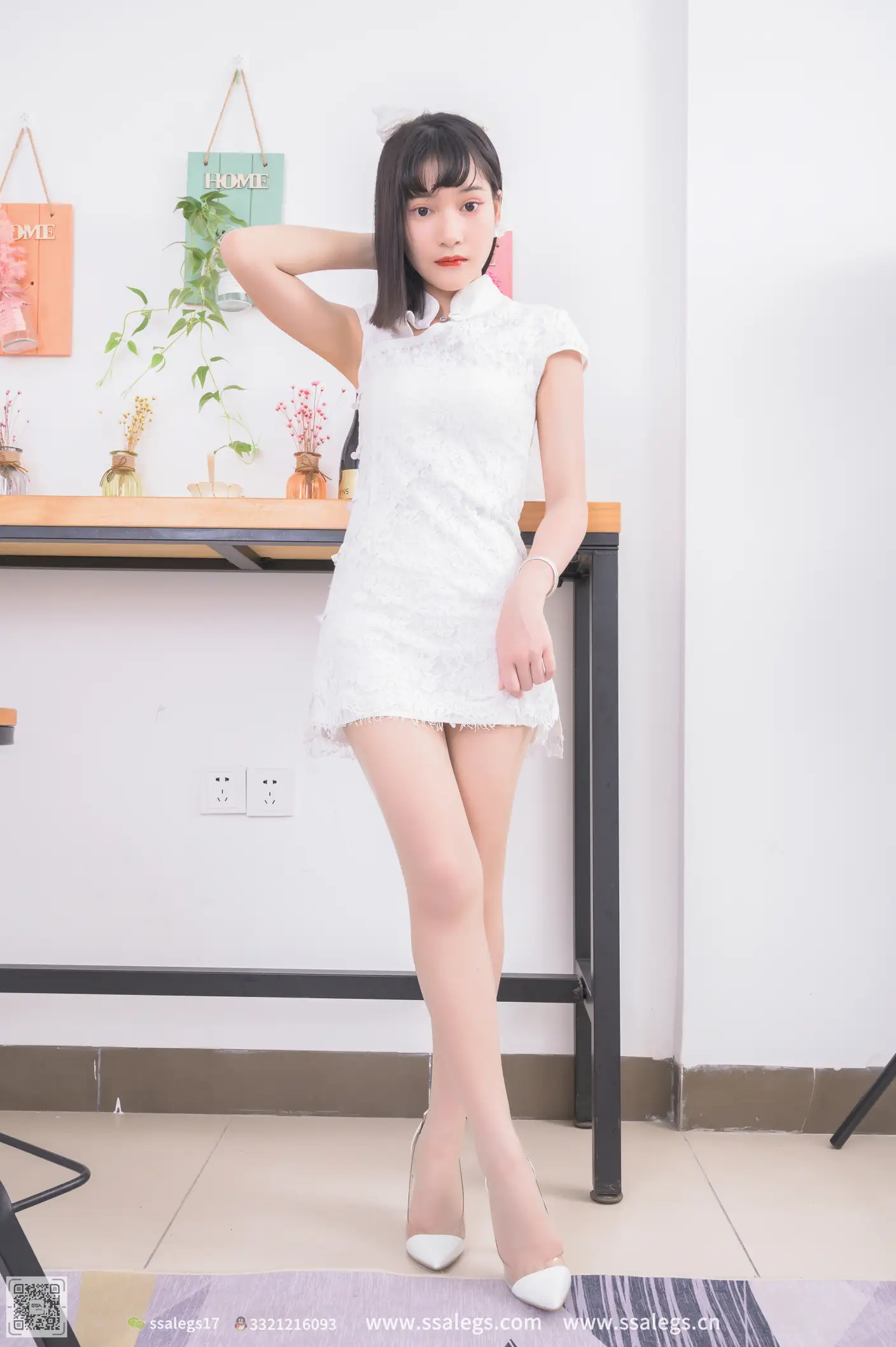 [SSA丝社] NO.505 冰冰 旗袍肉丝袜写真（上)、丝社、美足#[134P]-039