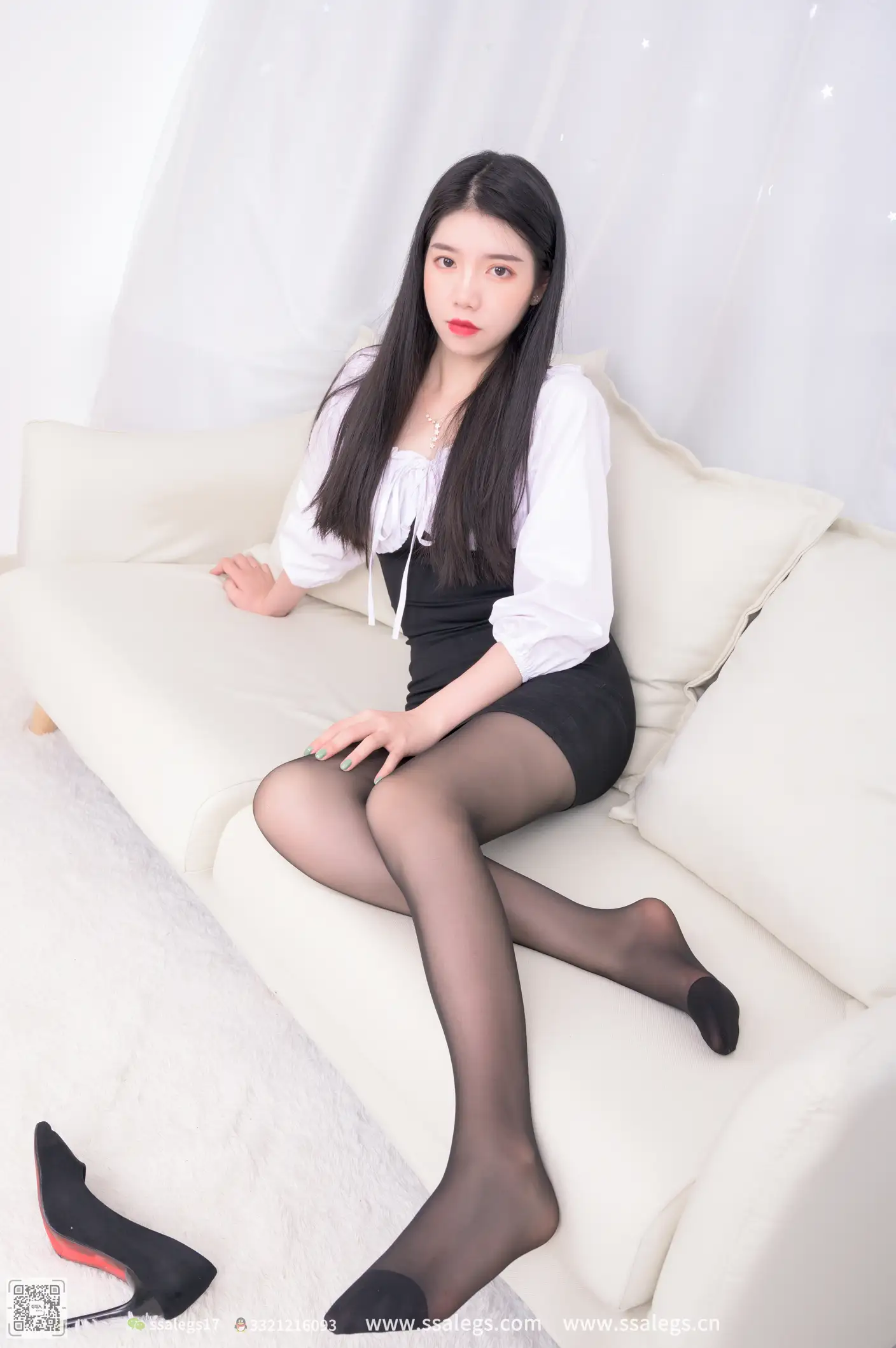 [SSA丝社] NO.517 秋秋 黑丝写真（下)、丝社、美足#[122P]-011