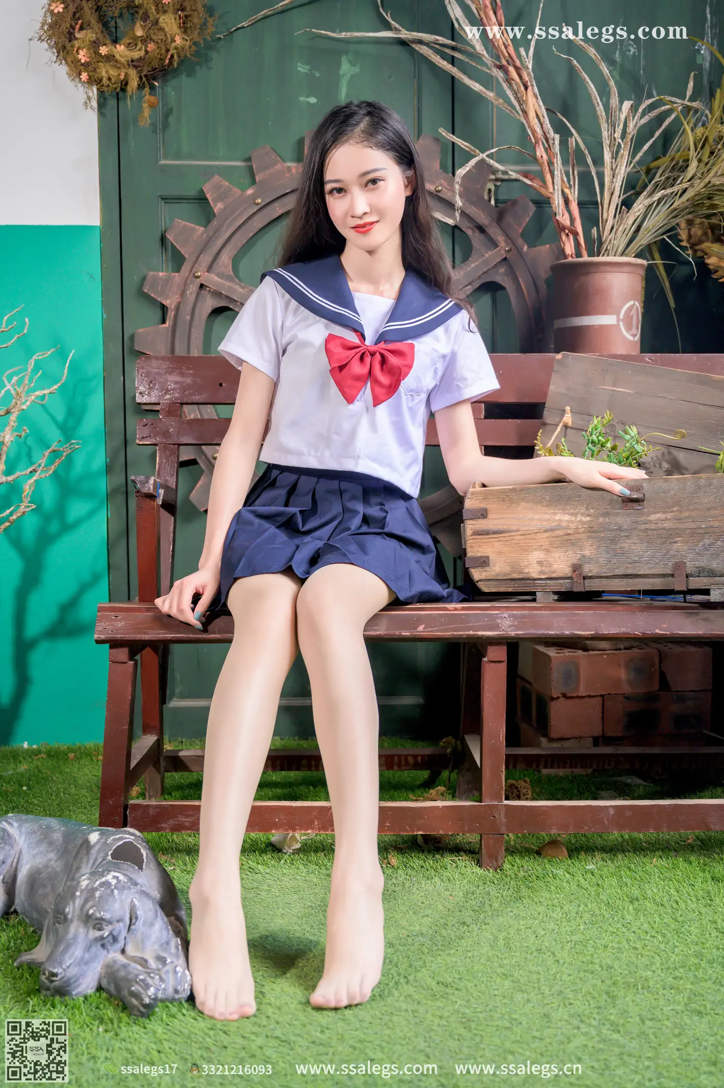 [SSA丝社] NO.421 漫漫白色jk制服肉丝写真(上)、丝社、美足#[135P]-059
